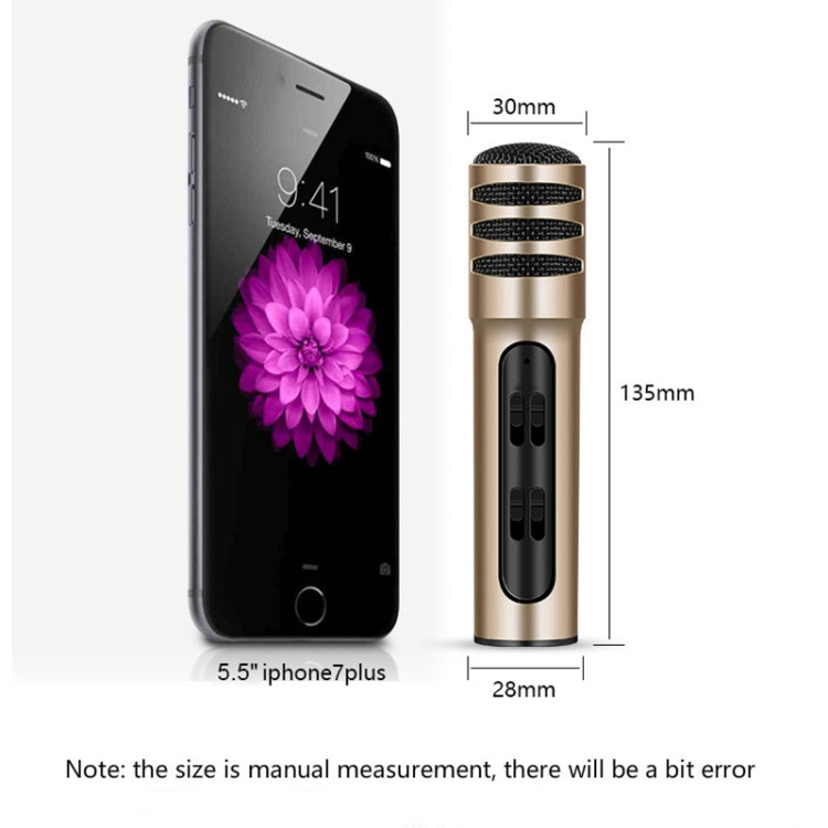 BGN-C7 Condenser Microphone Dual Mobile Phone Karaoke Live Singing Microphone Built-in Sound Card