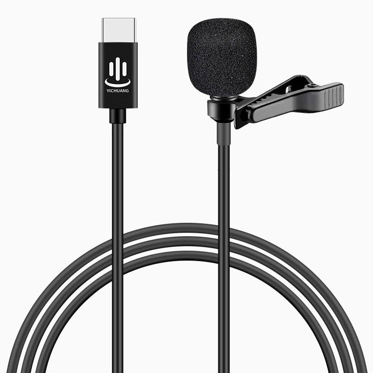 YICHUANG YC-LM10 USB-C / Type-C Intelligent Noise Reduction Condenser Lavalier Microphone, Cable Length: 1.5m
