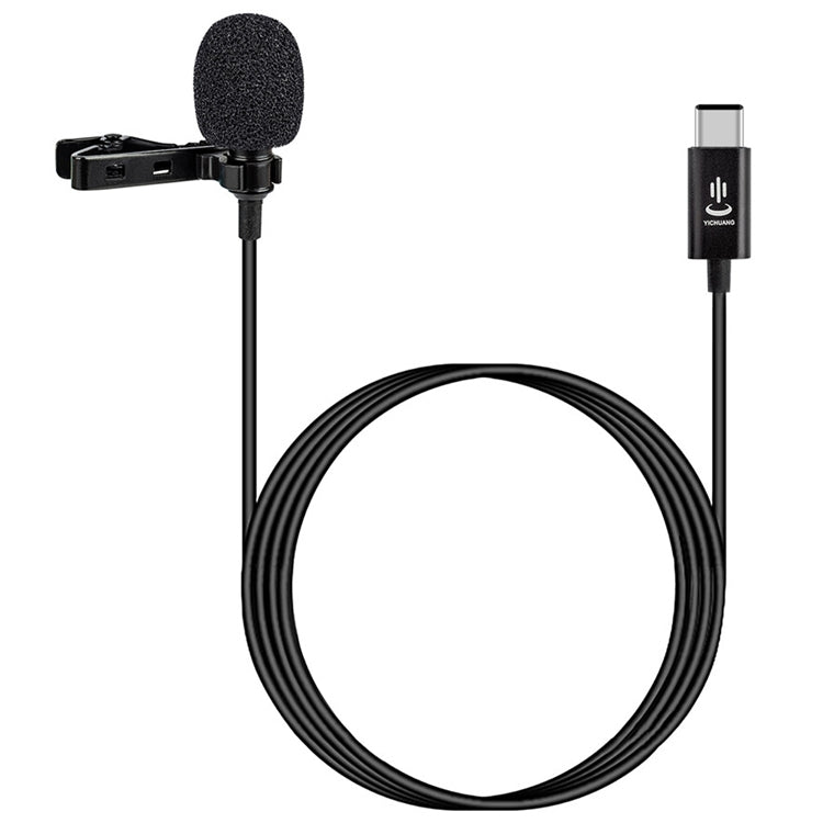 YICHUANG YC-LM10 USB-C / Type-C Intelligent Noise Reduction Condenser Lavalier Microphone, Cable Length: 1.5m