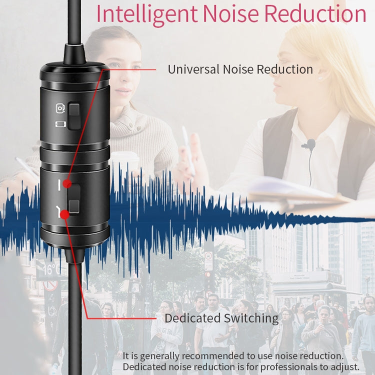 YICHUANG YC-VM20 3.5mm Port Video Recording Omnidirectional Lavalier Microphone, Cable Length: 6m