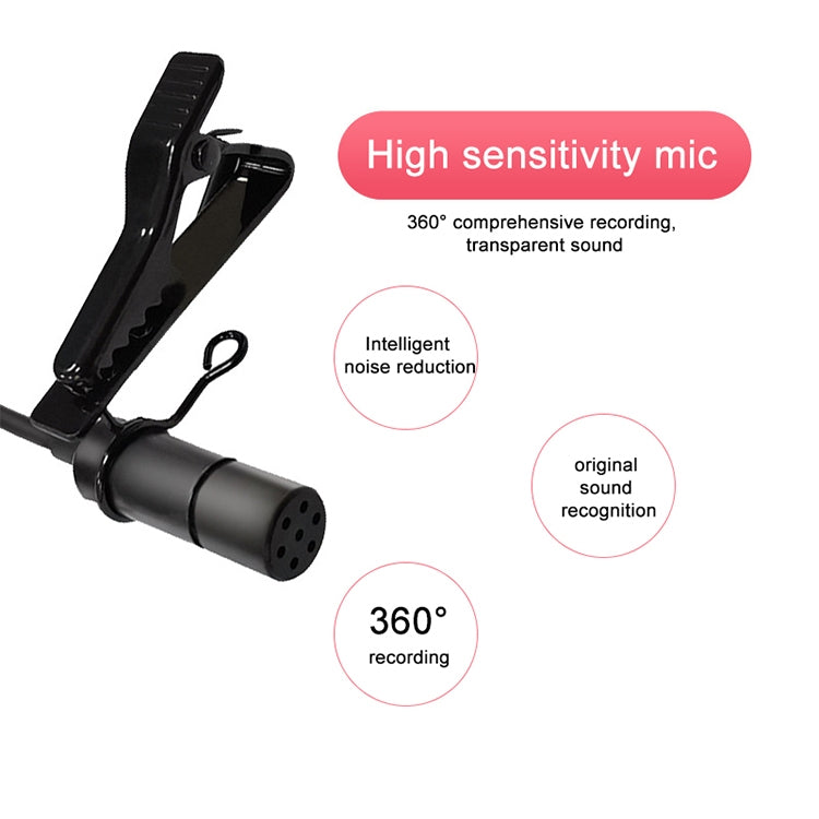 YICHUANG YC-VM40 8 Pin Port Dual Modes Lavalier Recording Microphone, Cable Length: 6m