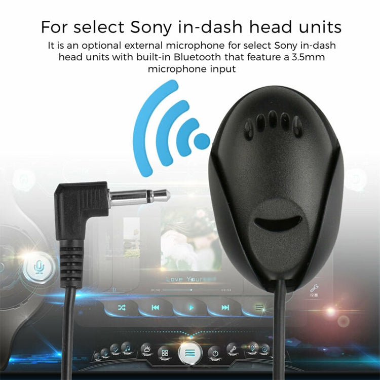 ZJ010MR Mono 3.5mm Angle Head Plug Car Navigation GPS Speaker External Paste Bluetooth Microphone, Length: 3m