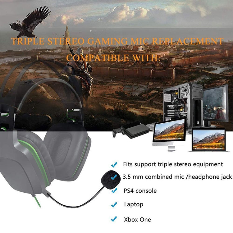 ZJ033MR-03 17cm Mono 3.5mm Straight Plug Gaming Headset Sound Card Live Microphone