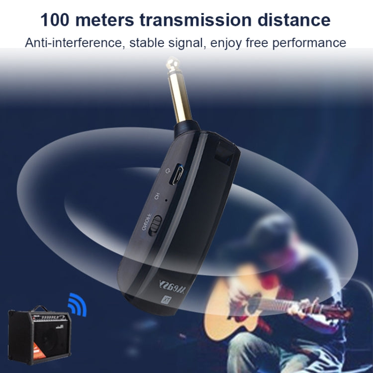 Measy AU688-U 20 Channels Wireless Guitar System Rechargeable Musical Instrument Transmitter Receiver