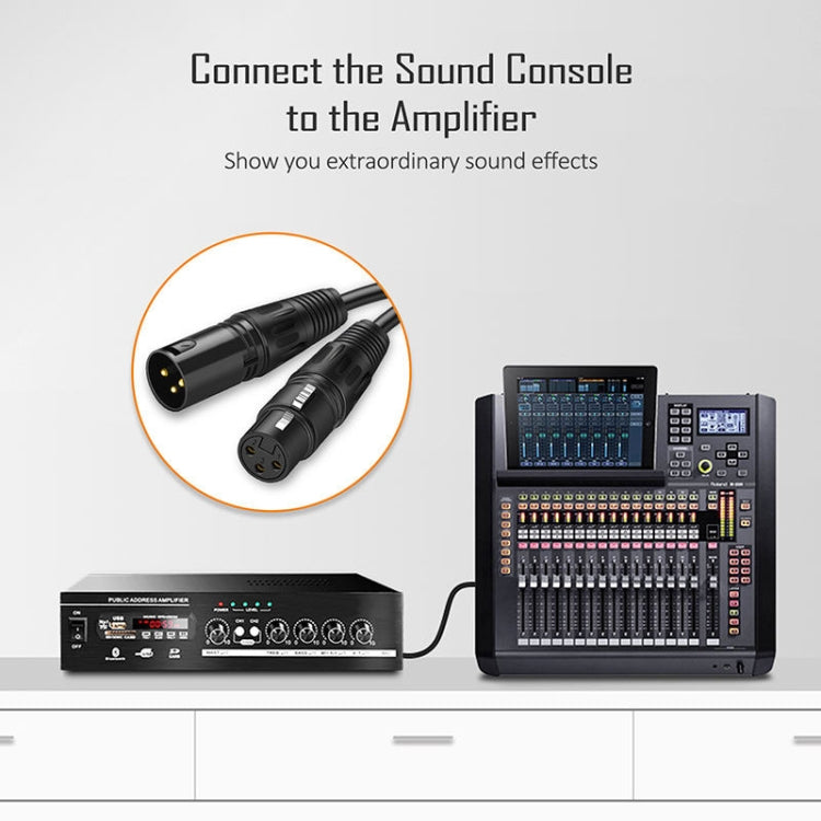 5m 3-Pin XLR Male to XLR Female MIC Shielded Cable Microphone Audio Cord