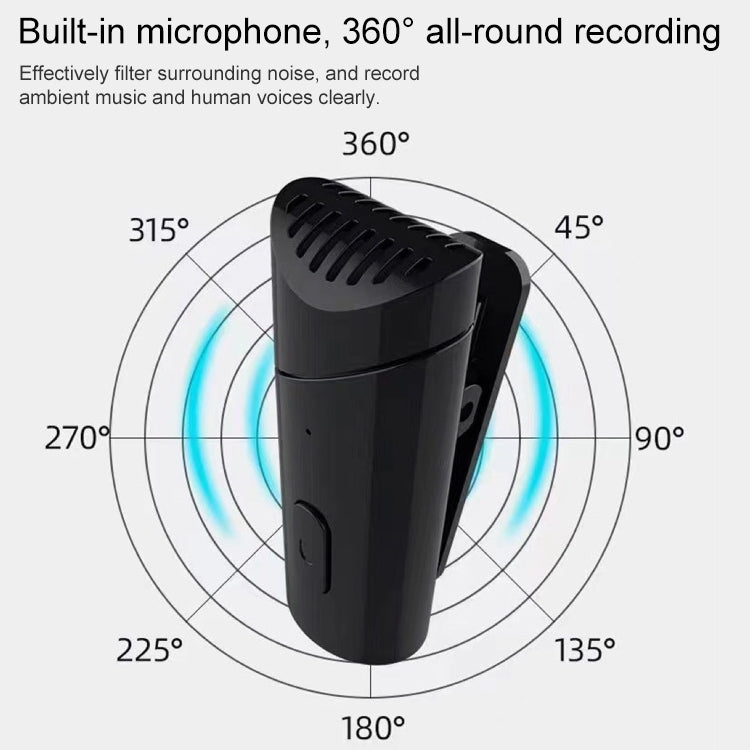 MY-M6 8 Pin Port Portable Smart Noise Reduction 2.4GHz Wireless Microphone with Clip