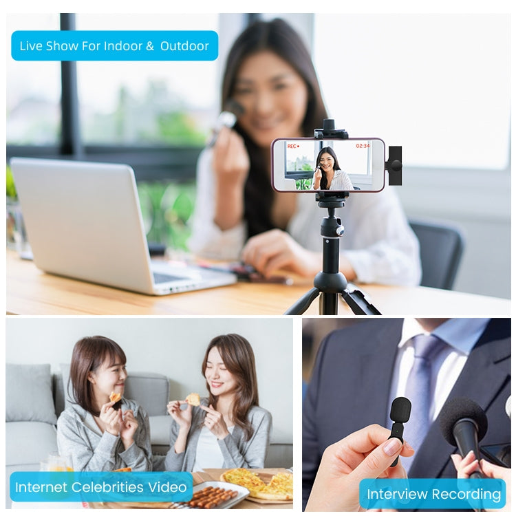 EP033T USB-C / Type-C Interface Lavalier Wireless Radio Microphone