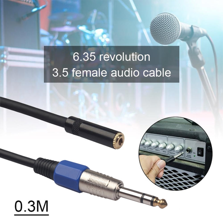 3094MF-03 6.35mm Male to 3.5mm Female Audio Cable, Length: 0.3m