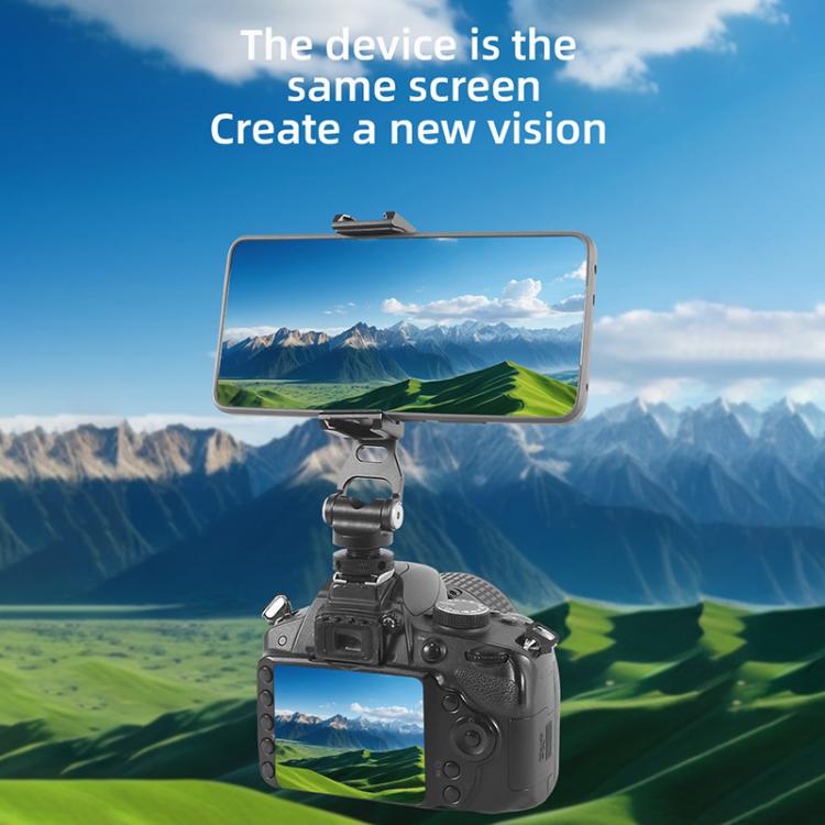 BEXIN PH-01 Desktop Live Broadcast Bracket 360 Phone Clamp Dual Cold Shoes Mount