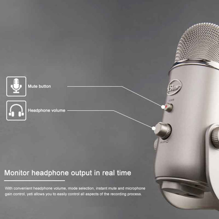 Logitech Blue Yeti USB Condenser Microphone, Blue Yeti(Blue), Blue Yeti(Silver), Blue Yeti(Black)