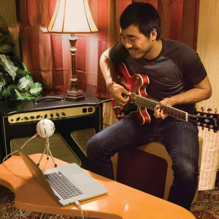 Logitech Blue Snowball-ice USB Condenser Anchor Recording Microphone