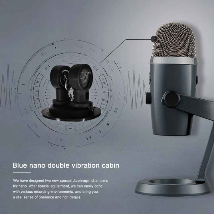 Logitech Blue Yeti Nano Condenser Digital USB Live Broadcast Microphone