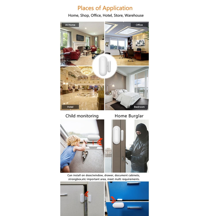 PB-69W WIFI Smart Wireless Magnetic Door and Window Sensor