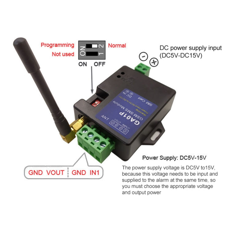 GA01P Mini Smart Power-off GSM SMS Phone Alarm Module