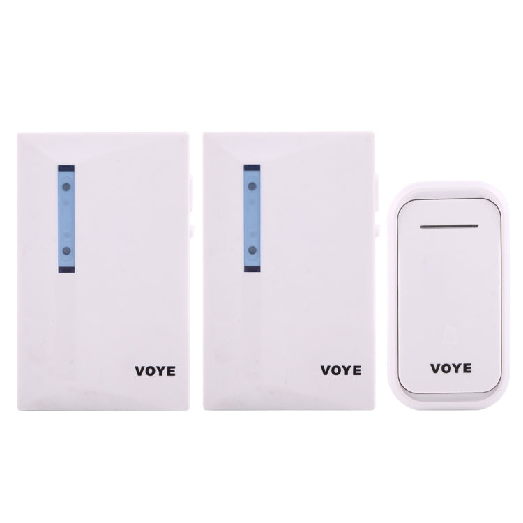 VOYE V015F2 Wireless Smart Music Home Doorbell with Dual Receiver, Remote Control Distance: 120m (Open Air)