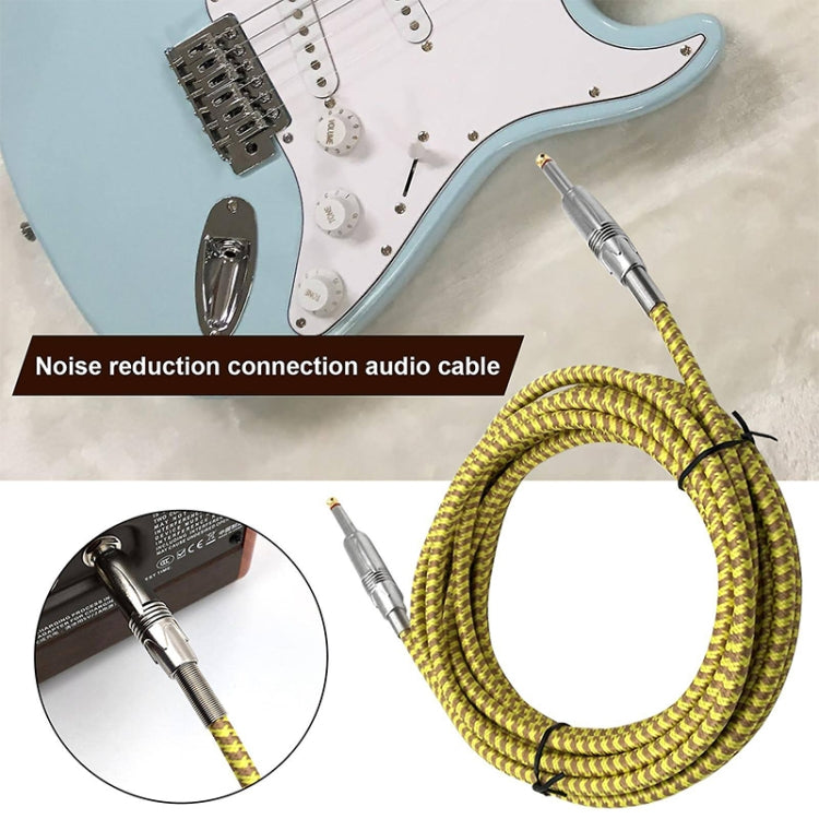 Wooden Guitar Bass Connection Cable Noise Reduction Braid Audio Cable, Cable Length: 10m