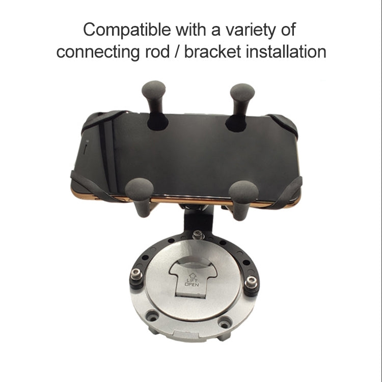 Motorcycle Fuel Tank Cap Mobile Phone Bracket Fixed Accessories Large Horseshoe Ball Head