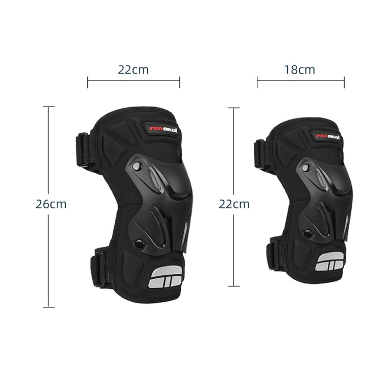PRO-BIKER 2 in 1 Outdoor Sports Knee Pad Hiking Ski Motorcycle Bicycle Riding Protective Gear with Reflective Strip