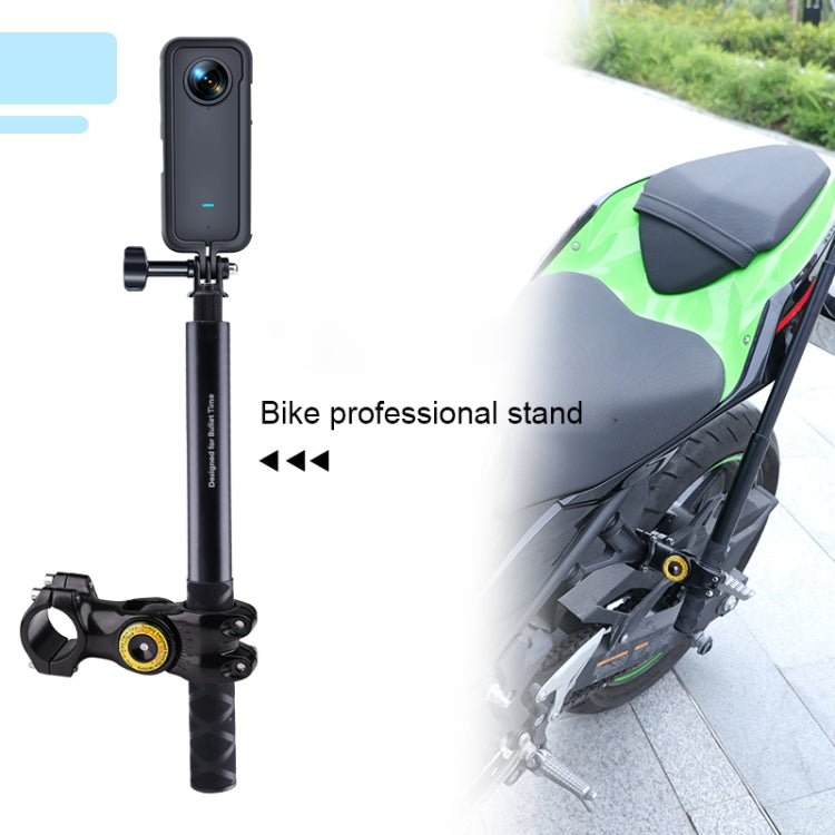 Motorcycle Bicycle Handlebar Fixture Mount Camera Bracket Adapter with Monopod Stand