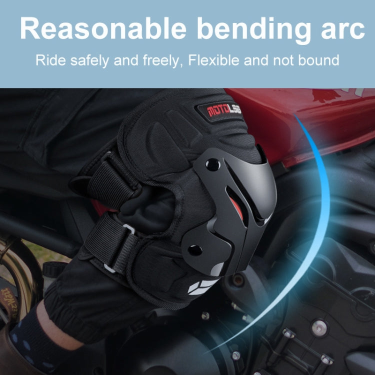 Motolsg 4 in 1 Knee Pads Elbow Pads Outdoor Sports Hiking Ski Motorcycle Bicycle Riding Protective Gear with Reflective Strip