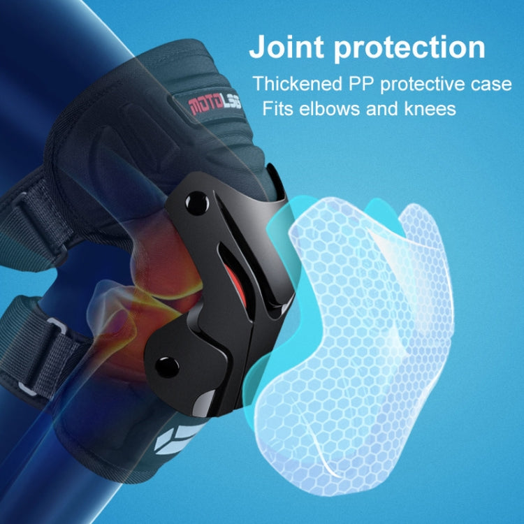 Motolsg 4 in 1 Knee Pads Elbow Pads Outdoor Sports Hiking Ski Motorcycle Bicycle Riding Protective Gear with Reflective Strip