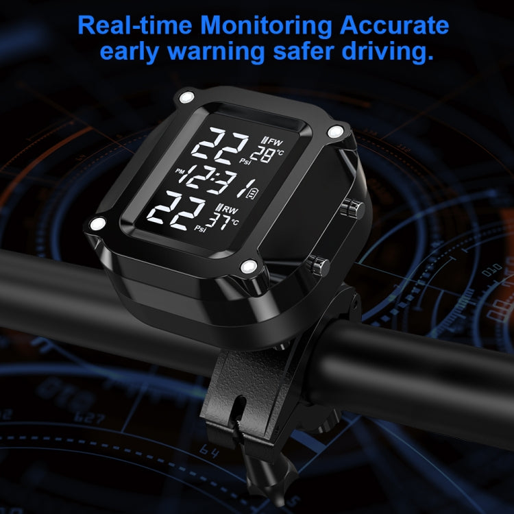 M6 Anti-vibration Motorcycles Tire Pressure Monitor with Anti-theft Screw Holder