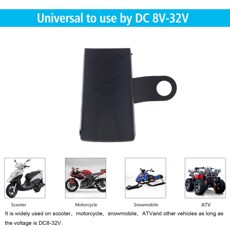 Motorcycle Waterproof DC 8-32V 5V / 1.2A Rearview Mirror USB Phone Charger Adapter, with Indicator Light