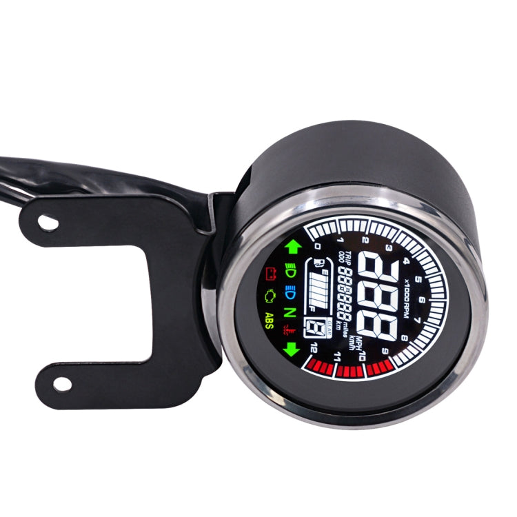 Universal Motorcycle Modified Multi-functional LED Digital Meter Indicator Light Tachometer Odometer Speedometer Oil Meter