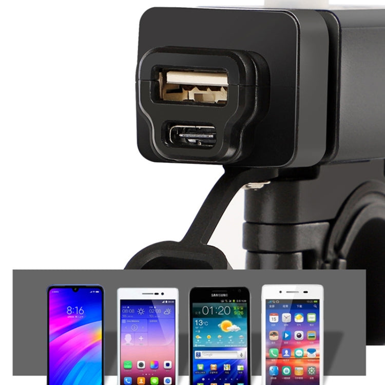 Motorcycle Mobile Phone Charger QC3.0 PD Fast Charge Charger U-type Terminal