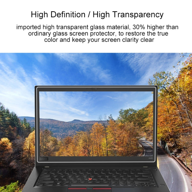 0.4mm 9H Surface Hardness Full Screen Tempered Glass Film for Lenovo ThinkPad A485 14 inch