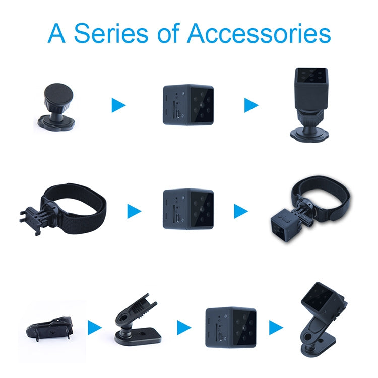 MD25 1080P Wearable Smart HD Camera Wireless Sport Camera, Support Infrared Night Vision / Motion Detection / TF Card