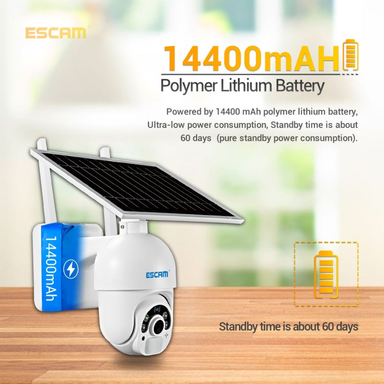 ESCAM QF450 HD 1080P 4G EU Version Solar Powered IP Camera with 32G Memory, Support Two-way Audio & PIR Motion Detection & Night Vision & TF Card