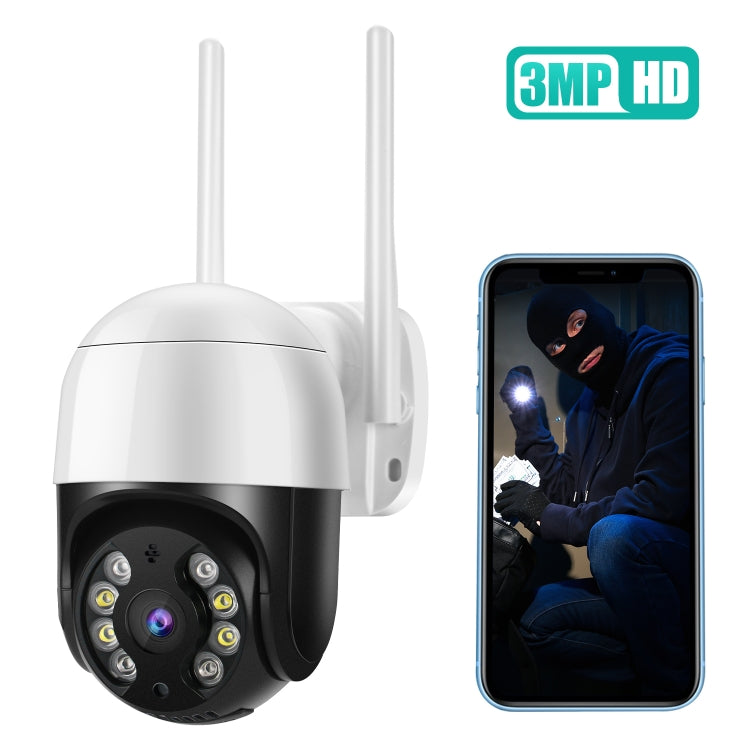 QX29 3.0MP HD WiFi IP Camera, Support Night Vision & Motion Detection & Two Way Audio & TF Card, AU Plug