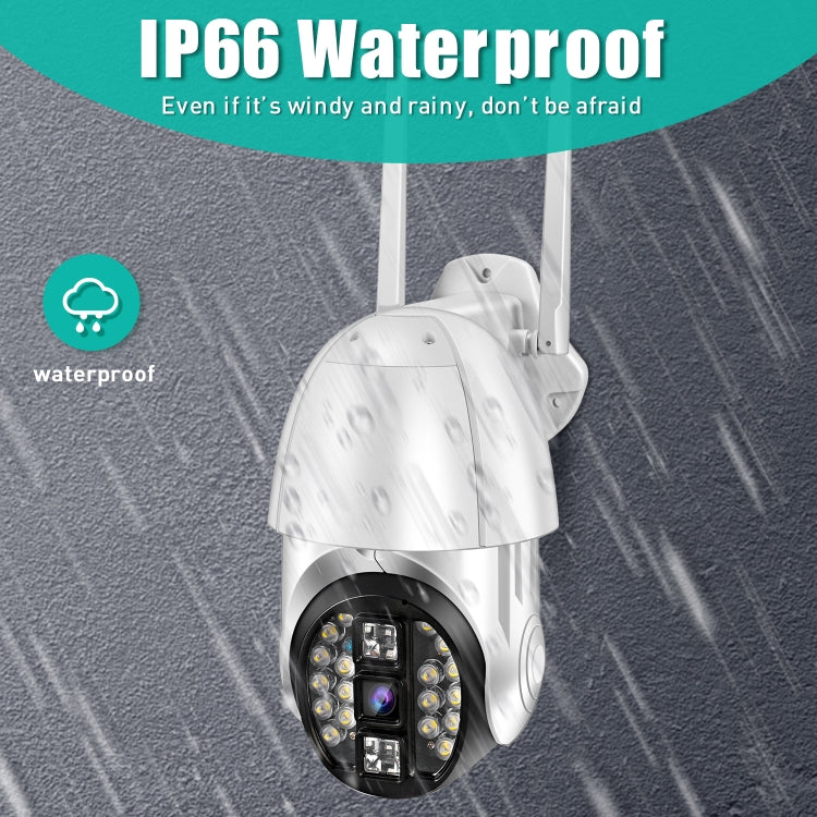 QX33 1080P Panoramic PTZ 360 Degree Rotating WIFI Camera, Support Day and Night Full Color & Two-way Voice Intercom & Motion Detection Alarm & Video Playback & 64GB TF Card, AU Plug