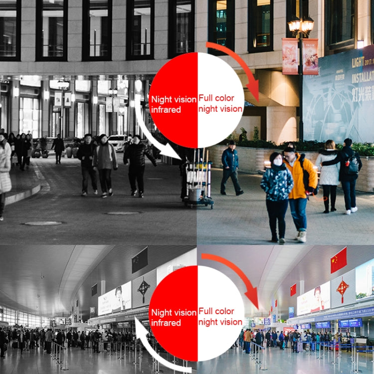 QX36 1080P 3.0MP 3.6mm Lens IP65 Waterproof PTZ 360 Degree Rotating WIFI Camera, Support Day and Night Full Color & Two-way Voice Intercom & Motion Humanoid Detection & Video Playback & 128GB TF Card, AU Plug