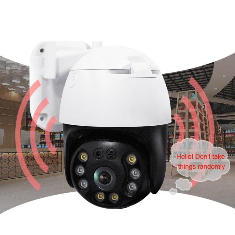 QX36 1080P 3.0MP 3.6mm Lens IP65 Waterproof PTZ 360 Degree Rotating WIFI Camera, Support Day and Night Full Color & Two-way Voice Intercom & Motion Humanoid Detection & Video Playback & 128GB TF Card, AU Plug