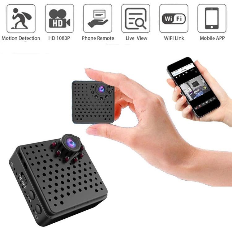 W18 1080P HD WiFi Smart Mini Security Camera, Support 155 Degrees Wide Angle & Motion Detection & Infrared Night Vision & TF Card