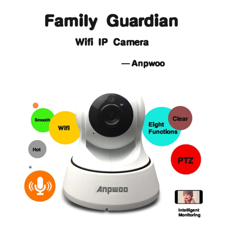 Anpwoo YT002 Ingenic T10 720P HD WiFi IP Camera with 11 PCS Infrared LEDs, Support Motion Detection & Night Vision & TF Card(Max 64GB)