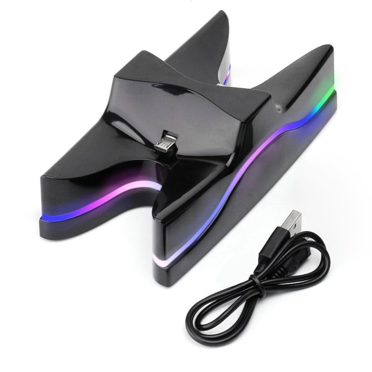 Special UFO Shape 2 x USB Charging Dock Station Stand / Controller Charging Stand for PS4 Playstation 4  with Multi Colors LED