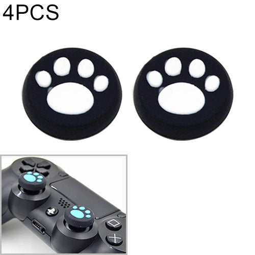 4 PCS Cute Cat Paw Silicone Protective Cover for PS4 / PS3 / PS2 / XBOX360 / XBOXONE / WIIU Gamepad Joystick