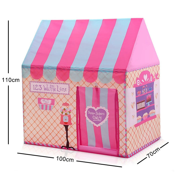 Household Children Printing Play Tent Small Game House, (Light Pink), (Black White), (Pink), (Green)