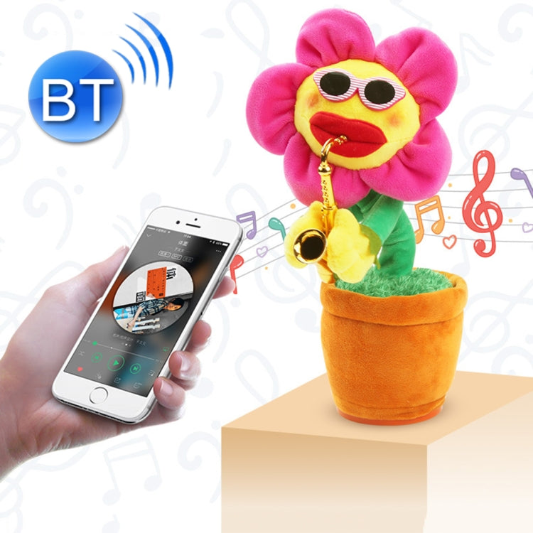 Sunflower Sax Style Bluetooth Plush Children Adult Toy ,Support USB Charging & Battery