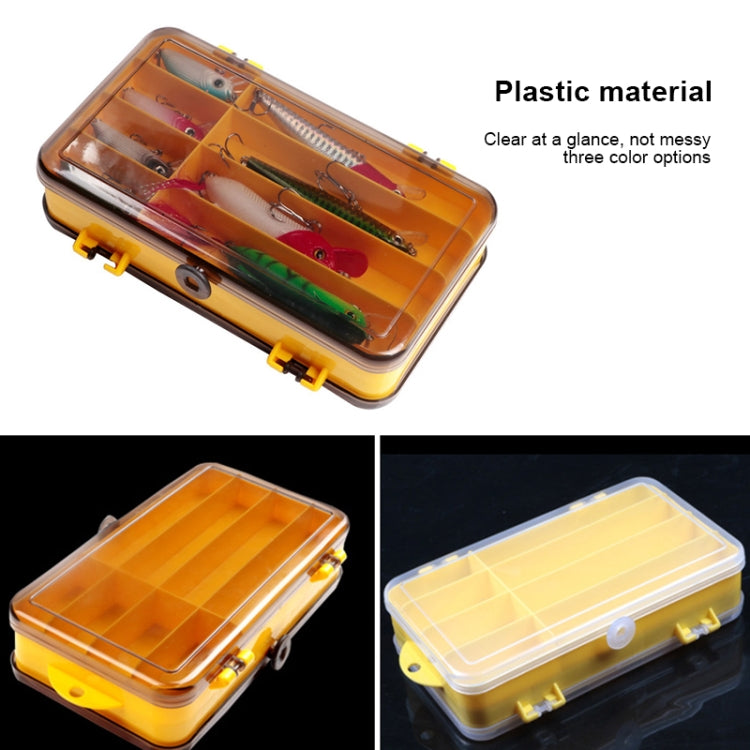 Portable Outdoor Lure Box Transparent Plastic Double-sided Storage Box, Size: 18 x 10 x 5cm