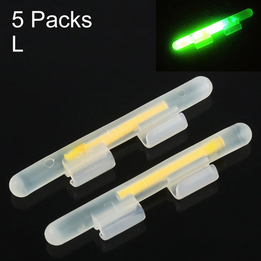 5 Packs OCEAN SUN Clip-On Luminous Float Night Fishing Light Stick, L, Fits Rod Tip 2.7-3.2mm