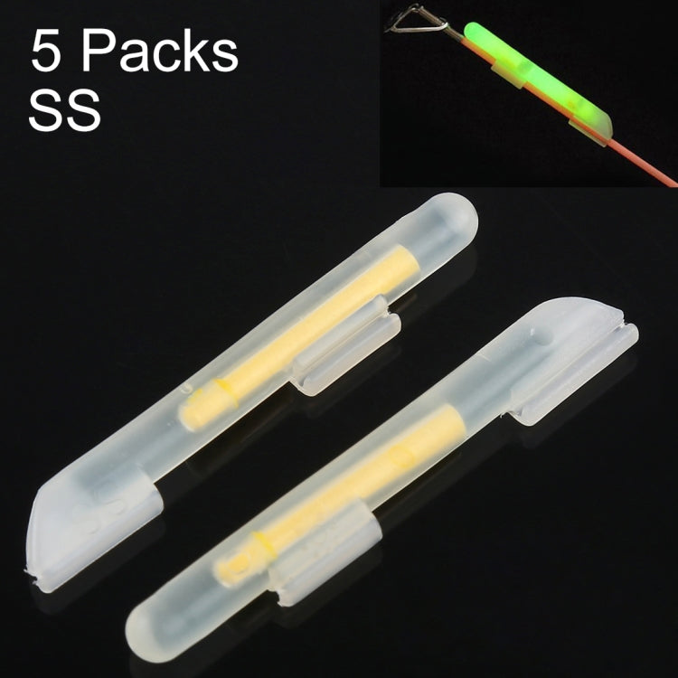 5 Packs OCEAN SUN Clip-On Luminous Float Night Fishing Light Stick, SS, Fits Rod Tip 0.6-1.4mm