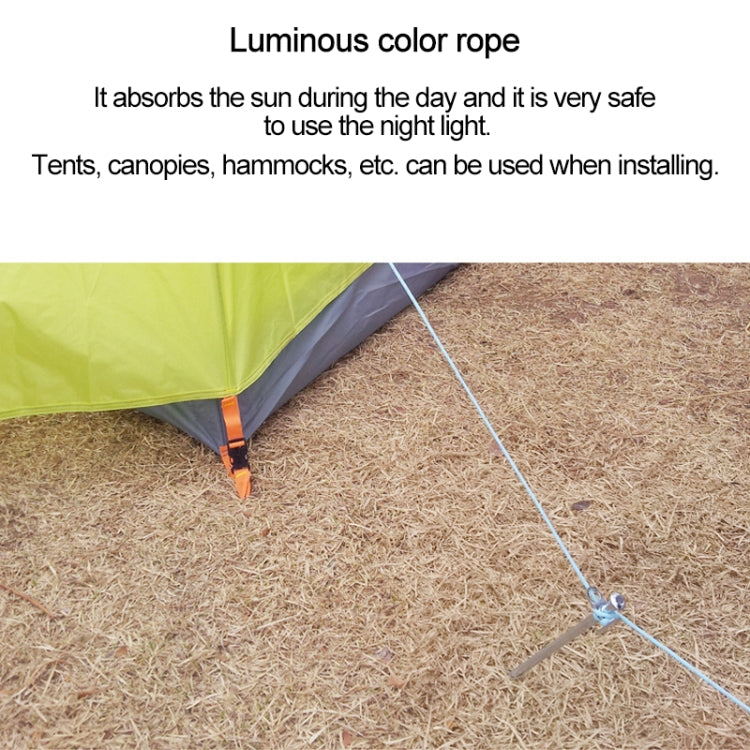 20m 9-Core Nylon+Polyester Full-light Outdoor Camping Tent Rescue Bundled Fluorescent Climbing Rope