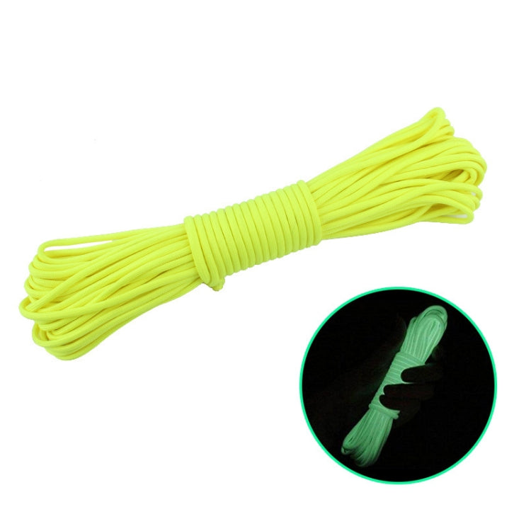 20m 9-Core Nylon+Polyester Full-light Outdoor Camping Tent Rescue Bundled Fluorescent Climbing Rope