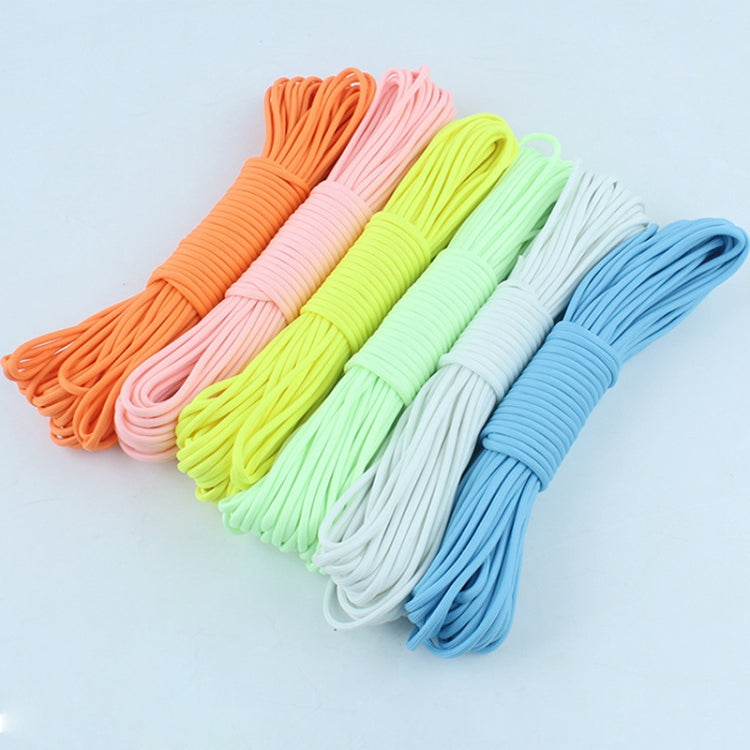 20m 9-Core Nylon+Polyester Full-light Outdoor Camping Tent Rescue Bundled Fluorescent Climbing Rope