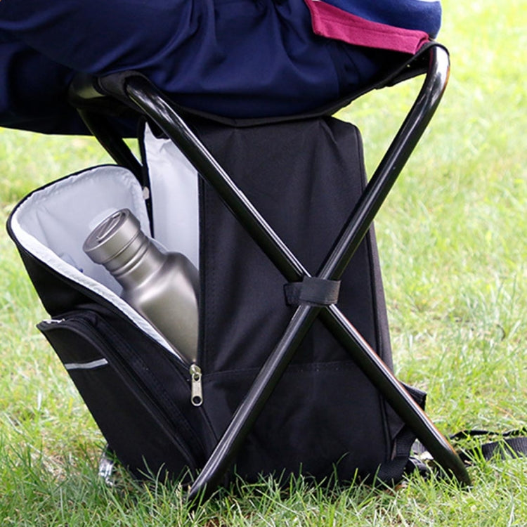 Outdoor Portable Folding Camping Chair Light Fishing Beach Chair Stainless Steel Pipe Folding Chair with Ice Bag