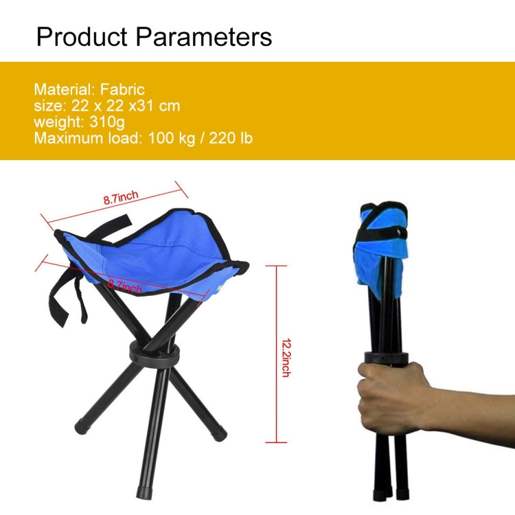 Hiking Outdoor Camping  Fishing Folding Stool Portable Triangle Chair Maximum Load 100KG Folding Chair Size:22 x 22 x 31cm